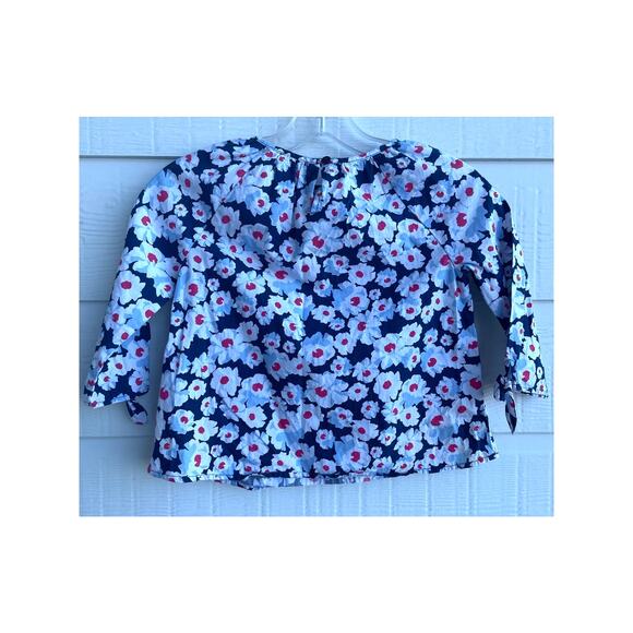 Crown & Ivy Kids blue floral top 6 100% cotton - Picture 2 of 6